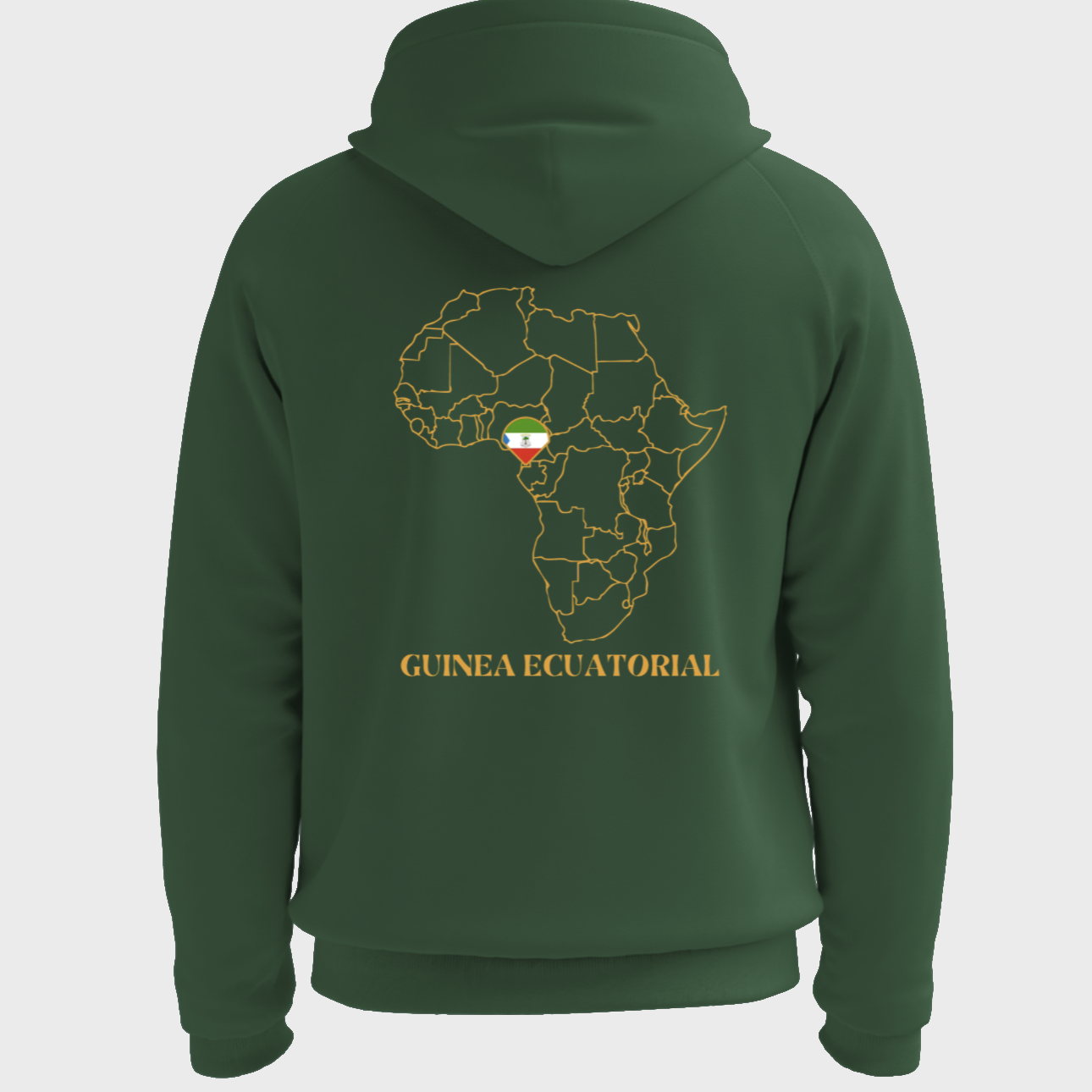 Sudadera verde unisex con capucha - Los negros originales