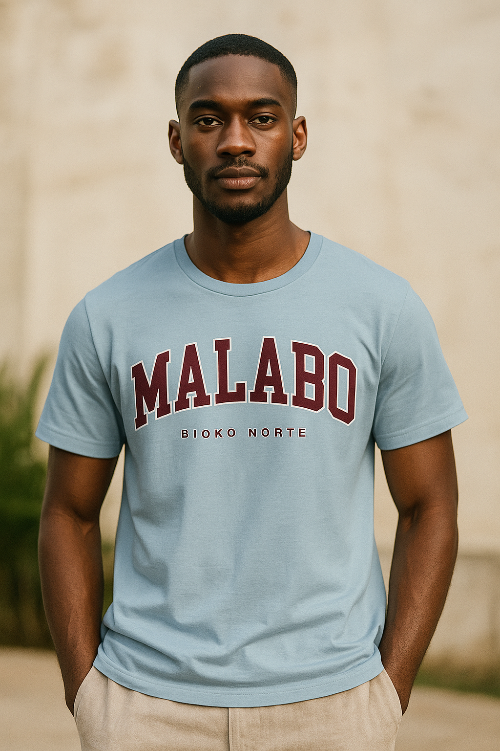 Camiseta Malabo en granate - Unisex