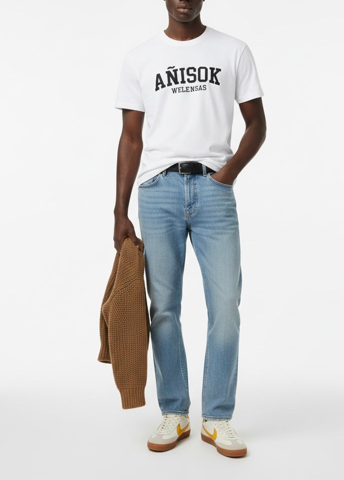 Camiseta Añisok bordada en negro - Unisex