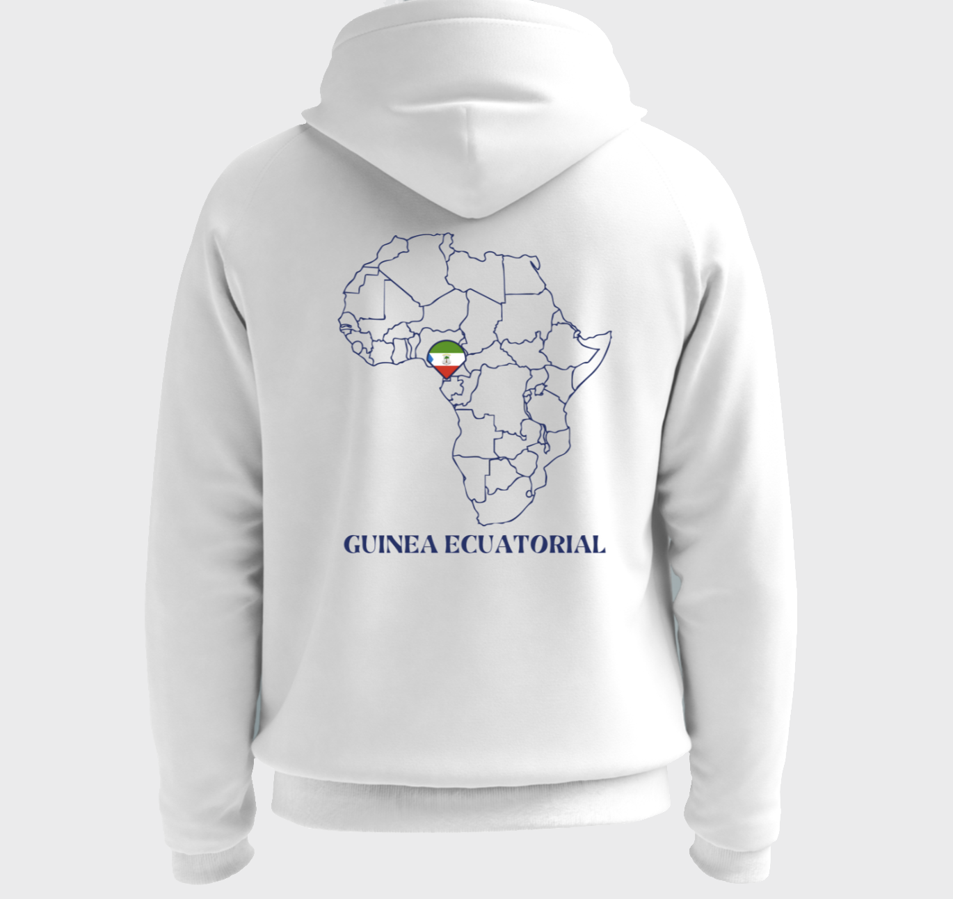 Sudadera blanca unisex con capucha - Los negros originales