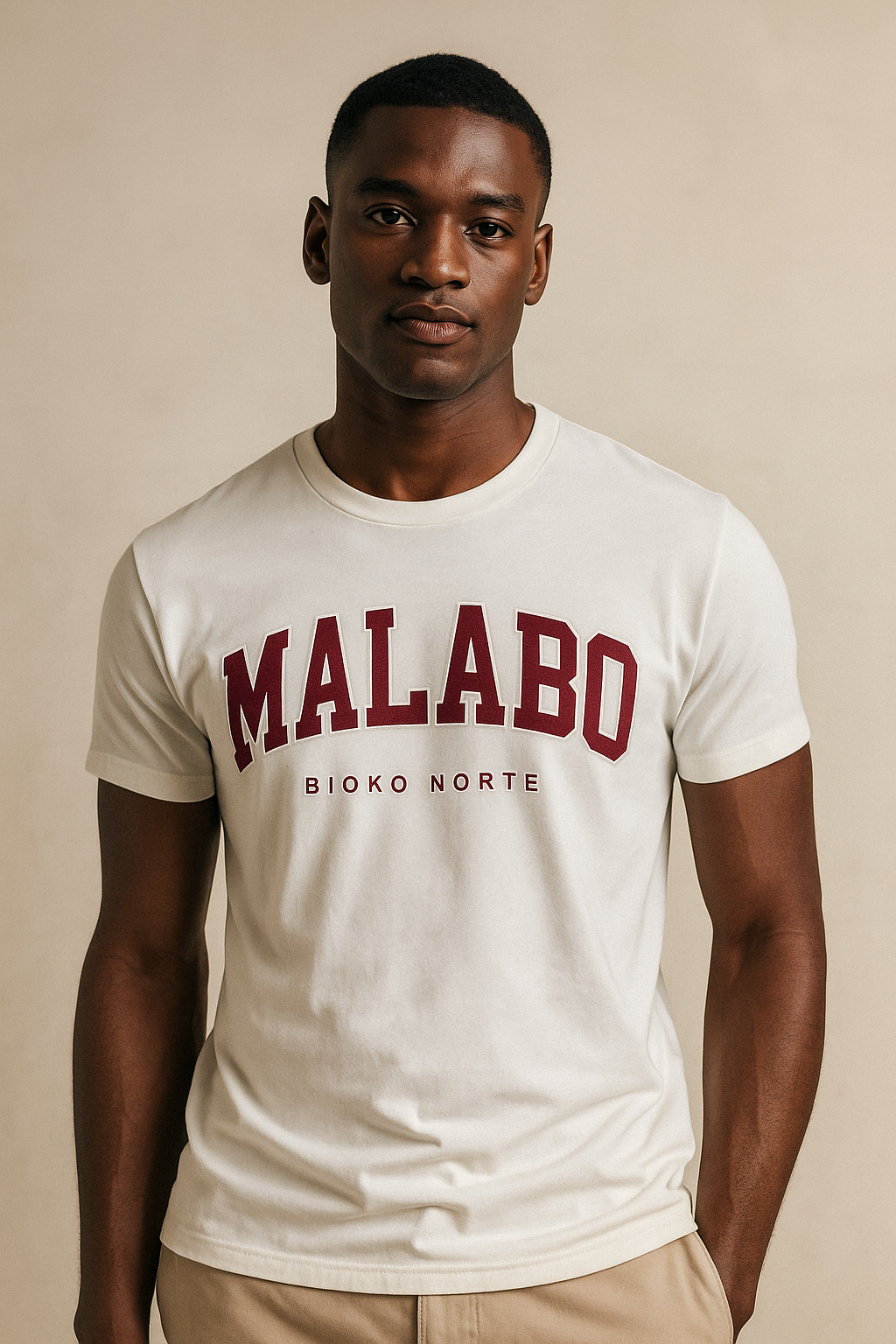 Camiseta Malabo en granate - Unisex