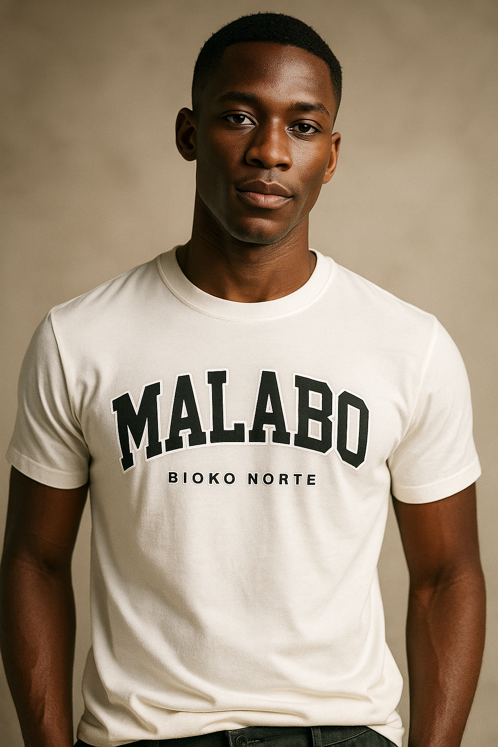 Camiseta Malabo bordada en negro - Unisex