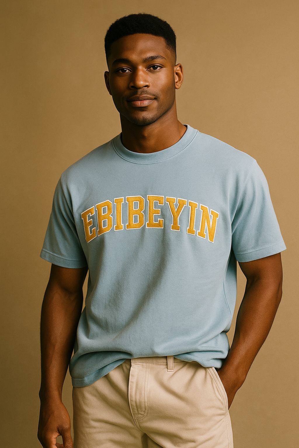 Camiseta Ebibeyin bordada en mostaza cálido - Unisex