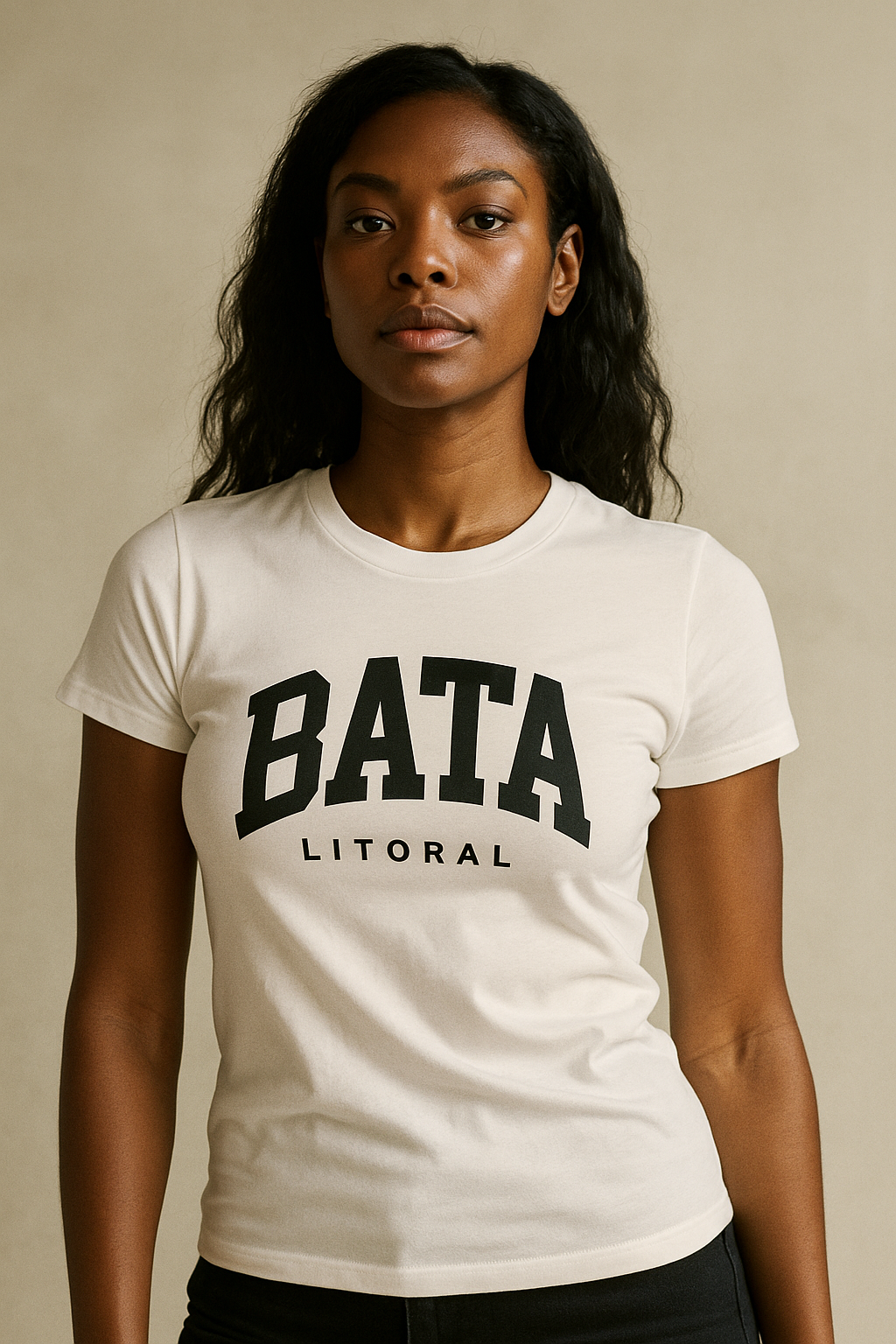 T-shirt Bata preta - Unissexo