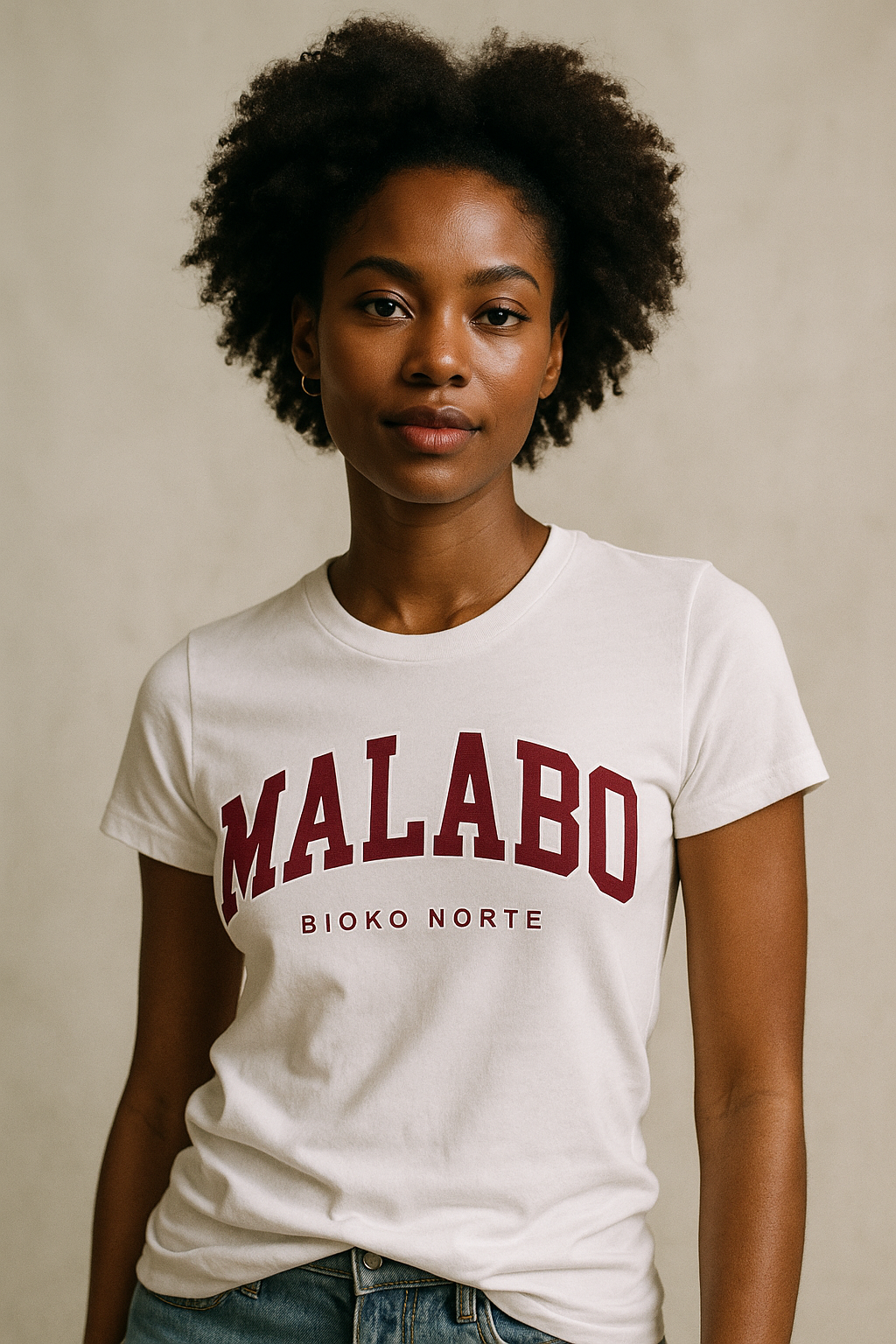 Camiseta Malabo en granate - Unisex